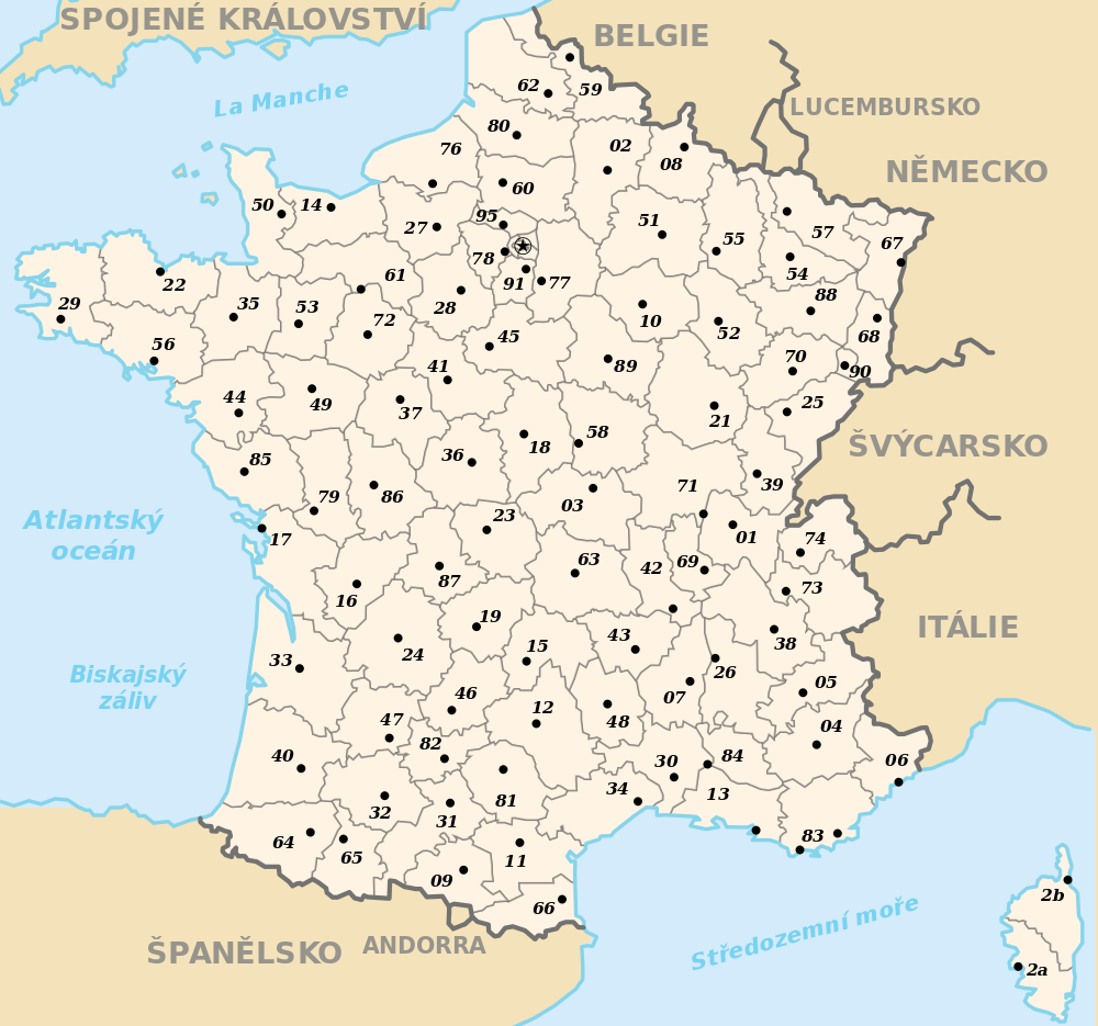 Francouzské departementy a regiony