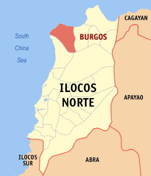 Umístění Burgos v provincii Ilocos Norte