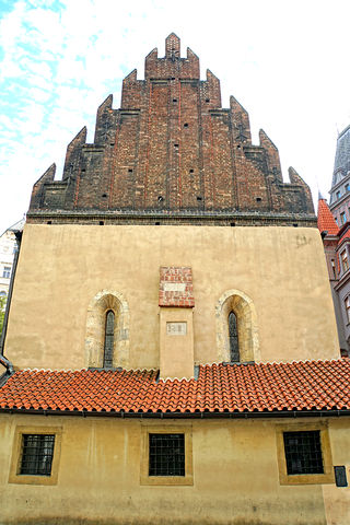 "Altneuschul, in the Jewish quarter, is Europe's oldest medieval synagogue still standing."