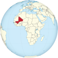 Mali on the globe (Africa centered).png