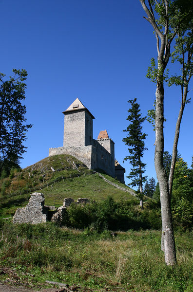 Soubor:Hrad Kašperk se stromy.jpg