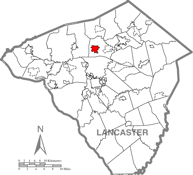 Soubor:Lititz, Lancaster County Highlighted.png