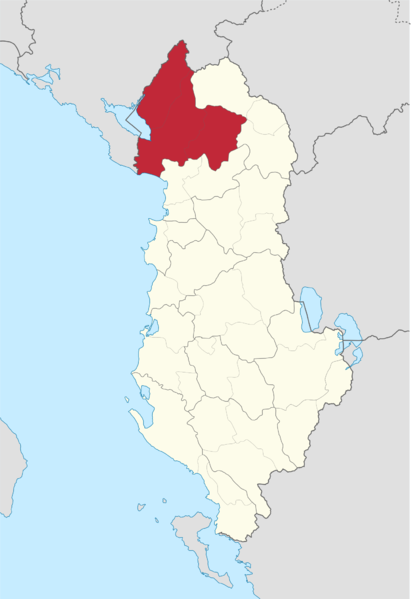 Soubor:Shkoder County in Albania.png