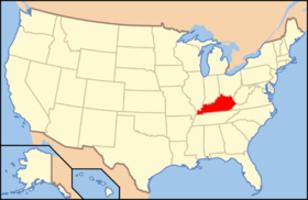 Kentucky na mapě USA