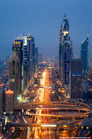 "The Sheikh Zayed Road is home to most of Dubai's skyscrapers"