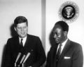 President John F. Kennedy Meets with the President of the Republic of Ghana, Osagyefo Dr. Kwame Nkrumah (JFKWHP-AR6409-A).jpg