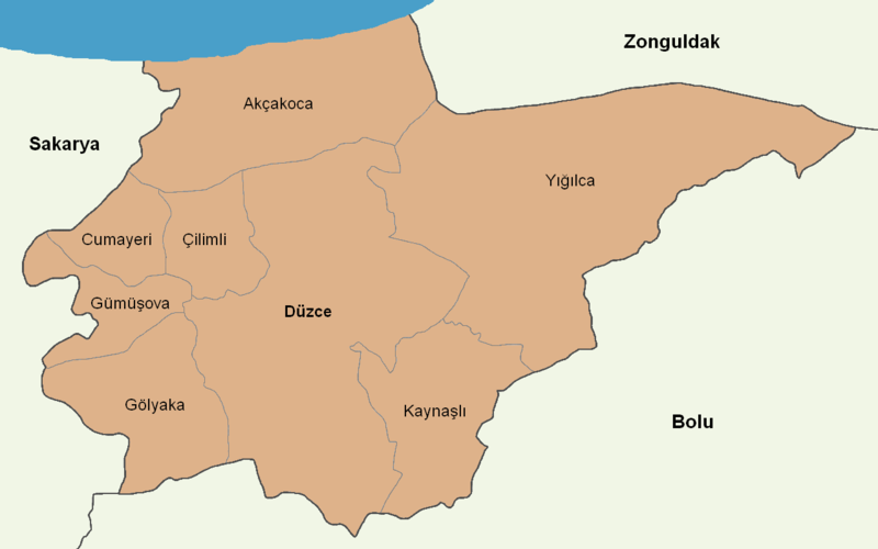 Soubor:Düzce location districts.png