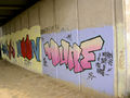 Graffiti under parkway bridge over river Dearne. - geograph.org.uk - 521794.jpg