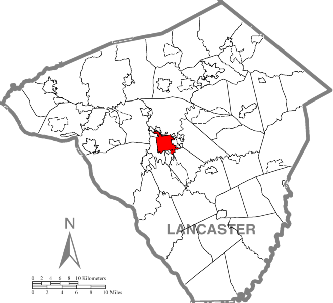 Soubor:Lancaster, Lancaster County Highlighted.png