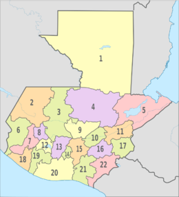 Guatemala, administrative divisions - Nmbrs - colored.png