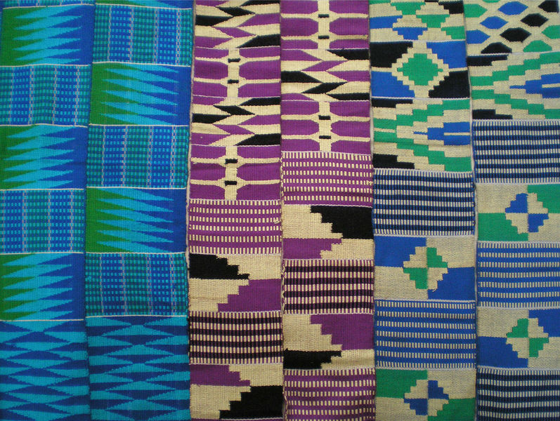 Soubor:Ewe kente stripes, Ghana.jpg